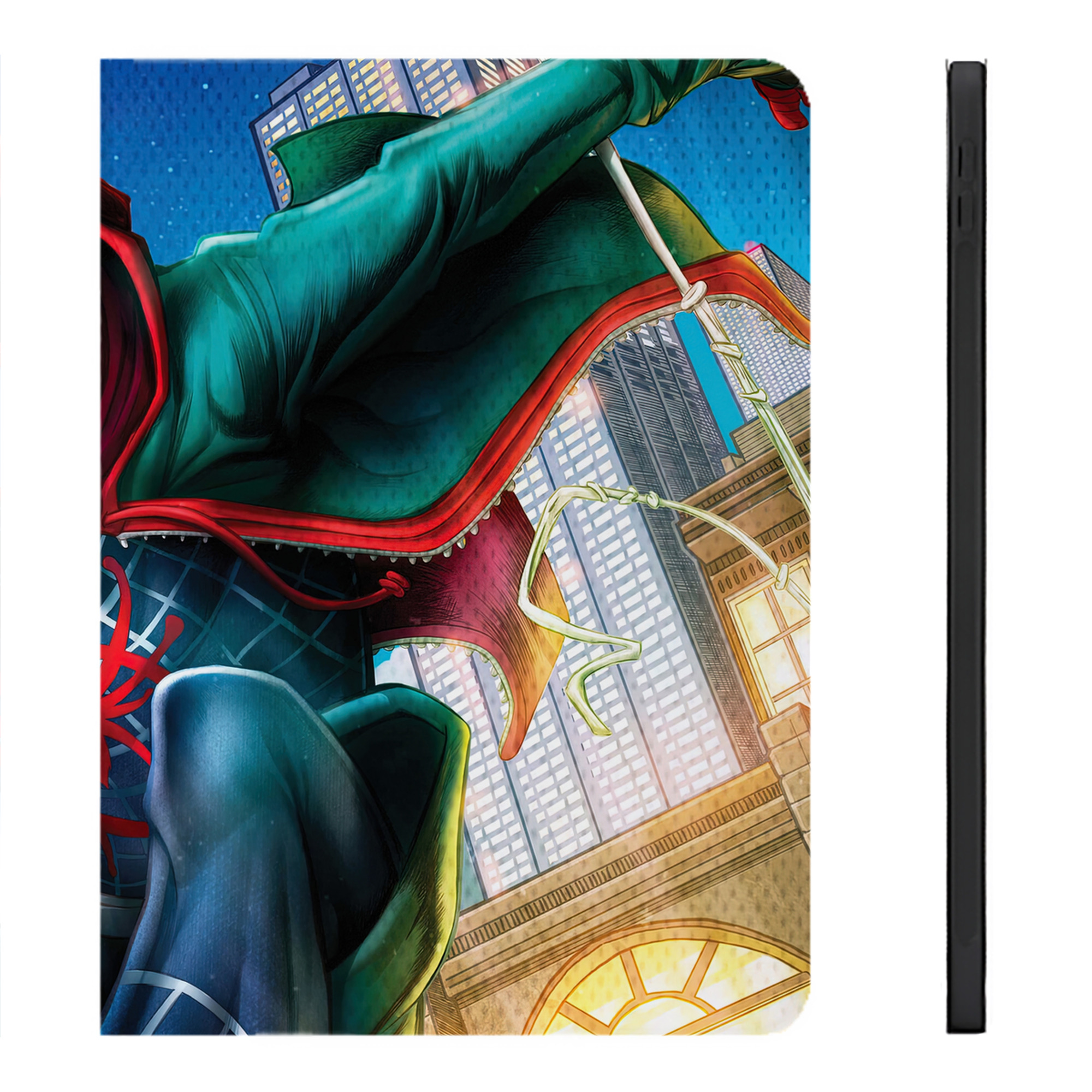 （画像用） Spider Man スパイダーマン IPadケース ペンホルダー付き ブックスタイルデザイン
